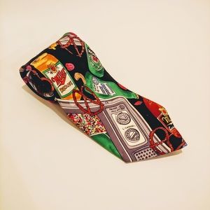 Nicole Miller Beer Tavern Pretzel Football Necktie